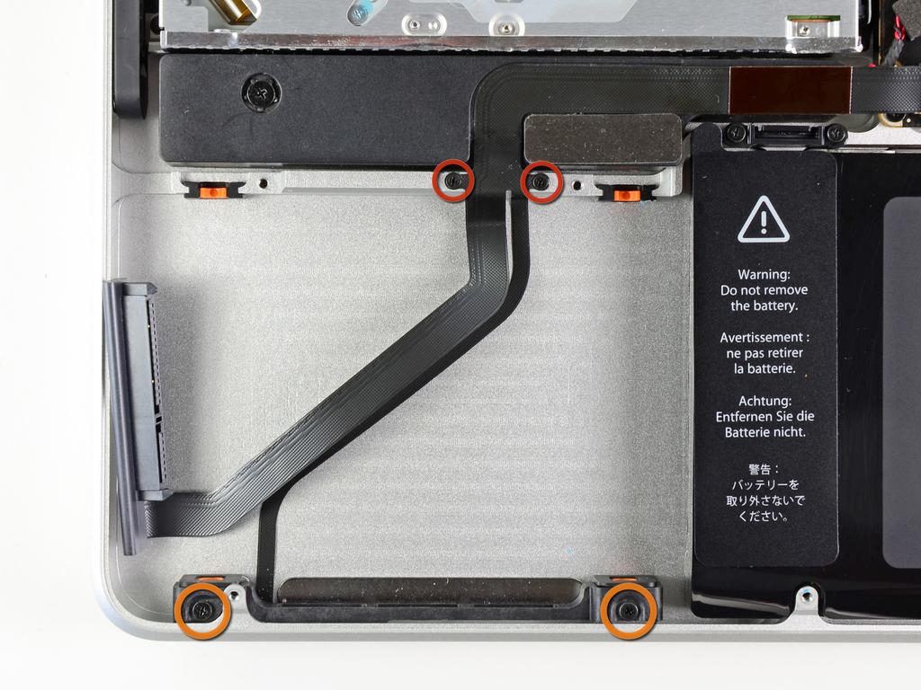 MacBook Pro 15" Unibody Late 2011 Hard Drive/IR Sensor Cable Replacement Paso 10