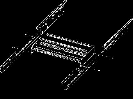 NOTE: The cable tray kit does not work with the 20 or 24 slide kits. 3 /32 Allen Wrench CABLE TRAY INSTALLATION 1. Loosen the slide mounting screws by one turn. 2. Depress the blue tab and remove the inner slides.