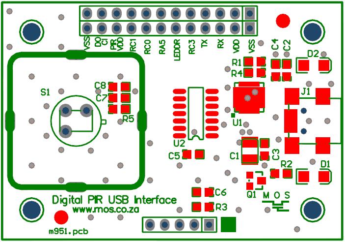 The Digital PIR USB Interface module is a link between most* Digital PIR Detectors and a Personal Computer.