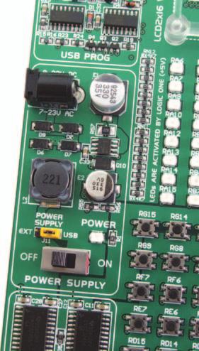 BIGdsPIC6 Development System 11 5.0. Power supply The BIGdsPIC6 development system may use one of two power supply sources: 1. +5V PC power supply through the USB programming cable; and 2.