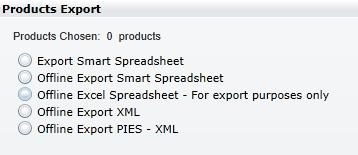 Export Smart Spreadsheet For existing product data sets, use the Plus icon in the Product Grid Action Bar to export the product data into a Smart Spreadsheet 1.