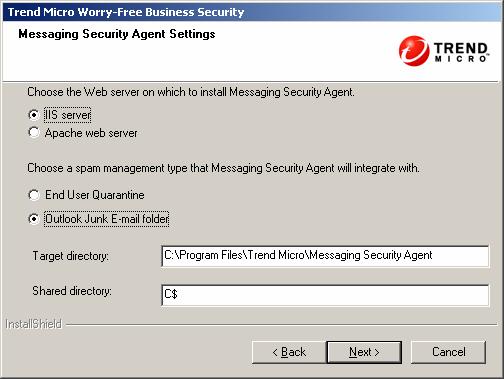 Trend Micro Worry-Free Business Security Advanced 6.0 Installation Guide FIGURE 3-25.
