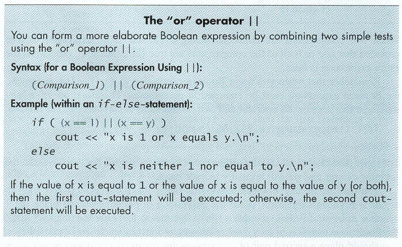 Boolean AND operator AND && if (a>b && count == 0) B1 B2 B1 && B2