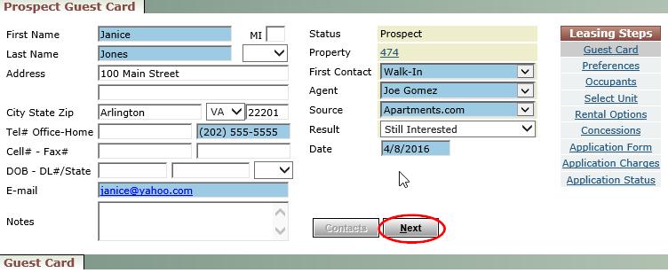 Source: Select the source of advertisement from which the Guest learned of the property from the dropdown menu. Result: Select the appropriate result from the drop-down menu.