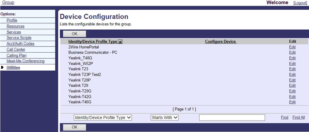 Configuring Device Management on BroadWorks 8. Click OK to accept the change. After the above settings, the customized static tag will only be effectual for the device profile (e.g., Yealink_T46G_Test).