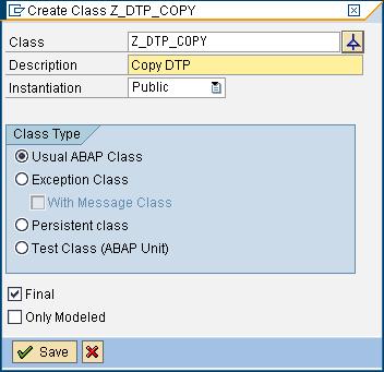 Method: ABAP code which copies the existing DTP definition to a new one.