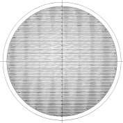 index 1 increments (upper) concentric circle 1 mm pitch
