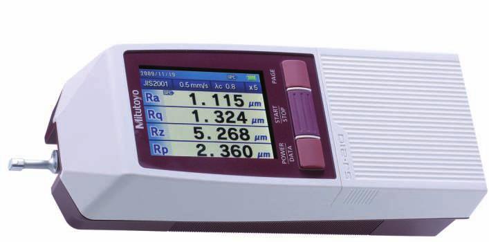 Surftest SJ-210 Specifications Drive unit Measuring range Traverse Measuring speed 16 mm 4,8 mm [S-type] 17,5 mm 5,6 mm [S-type] 0,25 mm/s ; 0,5 mm/s; 0,75 mm/s Detector Measuring method Differential