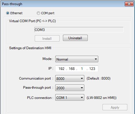 29.1.3 How to Use Ethernet Mode After installing virtual serial port driver, please follow the steps below to use Ethernet mode of pass-through