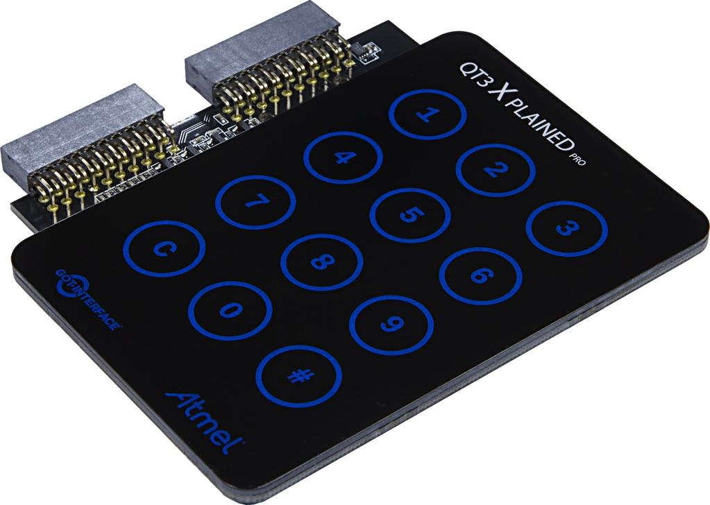 Atmel QTouch QT3 Xplained Pro USER GUIDE Preface The Atmel QT3 Xplained Pro is an extension board, which enables the evaluation of a capacitive touch 12 key numpad in mutual capacitance configuration.