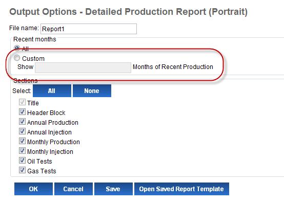 New Production Report Feature Limit the Months of