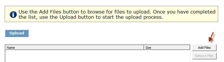 Uploading (Adding) Your Documents There are two ways to add your documents: Using the Add Files button Drag and Drop Method 1 Using the Add Files Button Select the folder and click Upload
