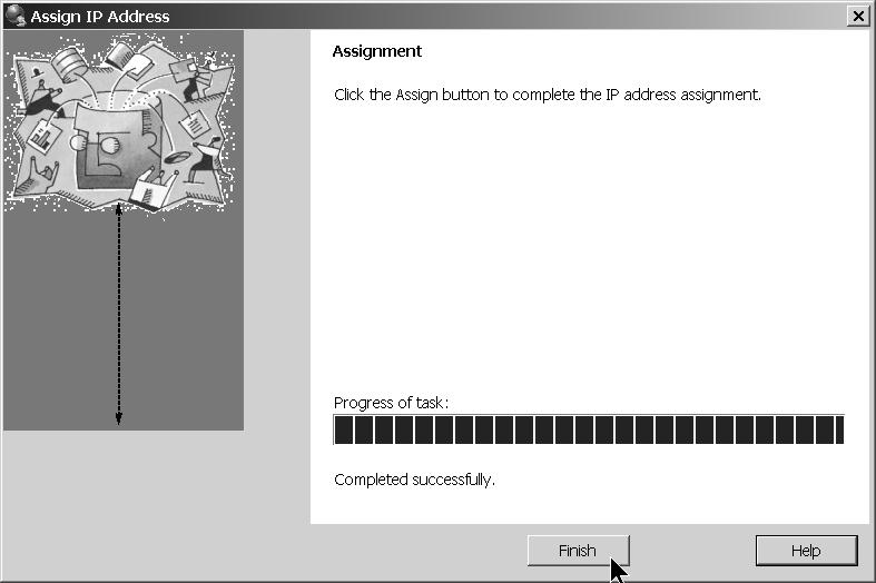 Click Assign on the screen. (Figure 11). Watch the progress bar (figure 12) until the message completed successfully appears below it.