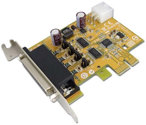 DEL2S00PL 2-port RS-232 PCI Express Powered Serial Board Introduction SUNIX DEL2S00PL, PCI Express serial communication board, allows users to add or expand two RS-232 COM ports on PC-based system to