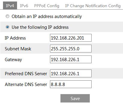 Use IP address (take IPv4 for example)-there are two options for IP setup: obtain an IP address automatically by DHCP protocol and use the following IP address.