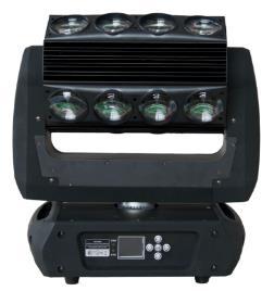 unlimited rotation Control: DMX512 Built-in three-channel mode:16 / 30/ 78CH 7 Operating modes: single mode, controller mode, master / slave Synchronous mode Other features: horizontal / vertical