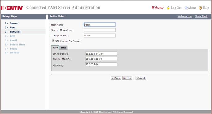 ICPAM 2.1 Installation Guide 2. Enter the initial user settings to define the administrator password as well as the email address. a. At the Current Password field, enter the current administrator password.