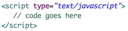 Embedding JS in HTML Use the <script> tag to embed JS code in <head> or <body> Functions and code that may execute multiple times are typically placed in the <head> section These