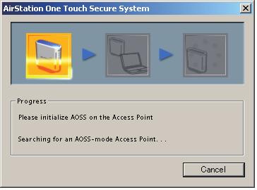 Using AOSS Once AOSS is complete (about 30 seconds), the connection is archived as a profile for later use. To minimize Client Manager to the system tray, click the X in the top right corner.
