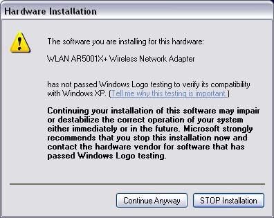 9. Select the Install the software automatically (Recommended) radio button, and then click on the Next button
