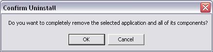 A message will then appear asking to you confirm the Uninstallation. Click on the OK button. 11. The Client Utility will then begin to uninstall.