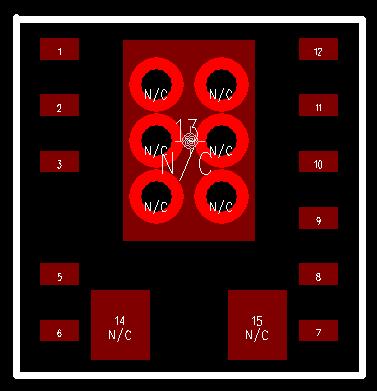 6.. PCB DESIGN RECOMMENDATIONS The 1DFN package incorporates a bottom thermal contact (BTC) and two smaller dummy contacts.