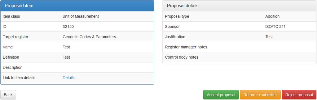 Therefore, the registry software includes a discussion forum where the proposal decision may be discussed. Refer to section 5.1.1 for a detailed description of the discussion forum.