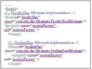 Fig 4 Structure of E-IM System 3.1 Hibernate Layer The database is designed to contain basic tables to store the information such as Student, Faculty, and so on.