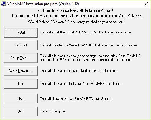 PINMAME SETUP 1) Download VPX installer from vpforms.org 2) Select PinDMD3 3) Run the VisualPinMAME Setup.