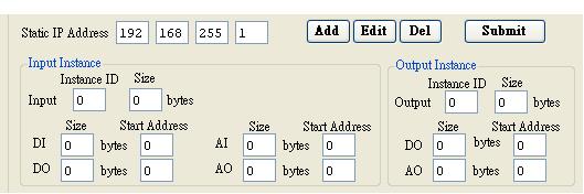 Table 5.1 network settings Item Settings (Init Mode) IP 192.168.255.1 Gateway 192.168.0.1 Mask 255.255.0.0 3.