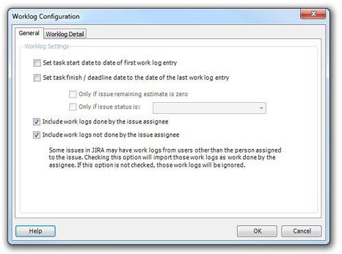 If this option is checked, it will include the worklogs that match the current task assignment in Microsoft Project.