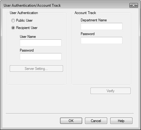 4.4 Configuring the [Basic] tab settings 4 4.4.2 Configuring user authentication settings When the authentication mode is configured on this machine, enter the user name and password.
