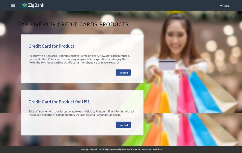 3.1 Product List Once the appropriate product is selected, click Proceed.