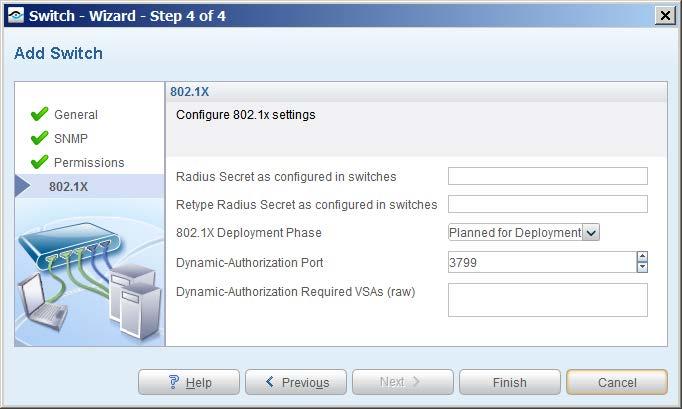 You should review information about 802.1X and device integration before working with these options.