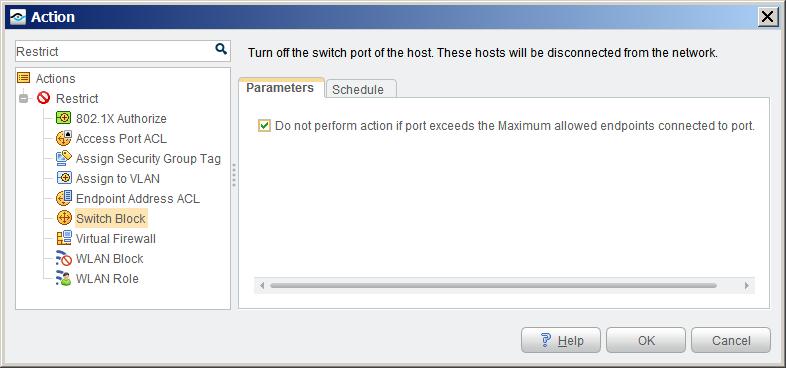 To switch between the enablement of these two actions, see the procedure in acl_action_type.