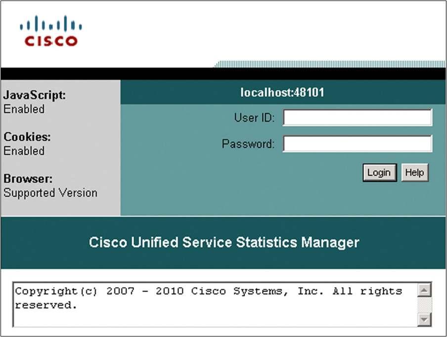 Preinstallation Tasks Server Requirements The hardware configuration needed to operate Cisco Unified Service Statistics Manager at different scalability levels and the client requirements are
