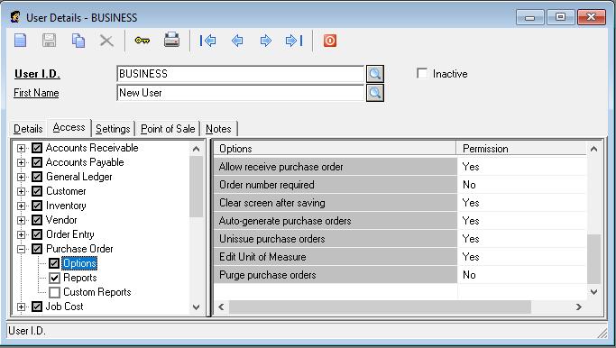 Access Order Entry In Order Entry > Options, entries for Backorder warning when invoicing, Override