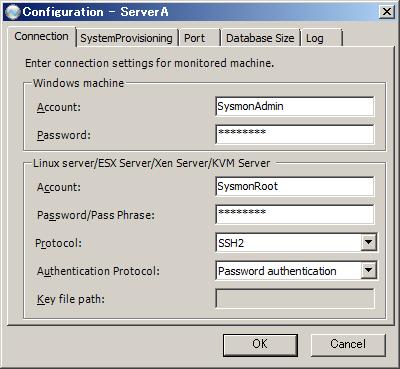 2 Configuration Settings 2.3. Connection Settings to Managed Machines 2.3.1.