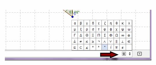 (Since they go in order in the Greek alphabet) You can select the Greek letters by clicking on the button on the right side of the input bar. Input the formula in the picture.