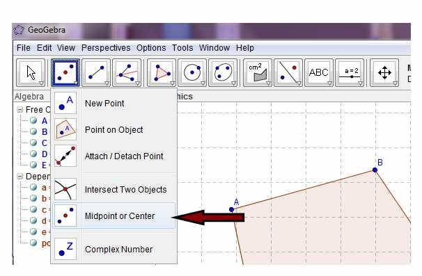 Type in formulas for the area in the input bar.