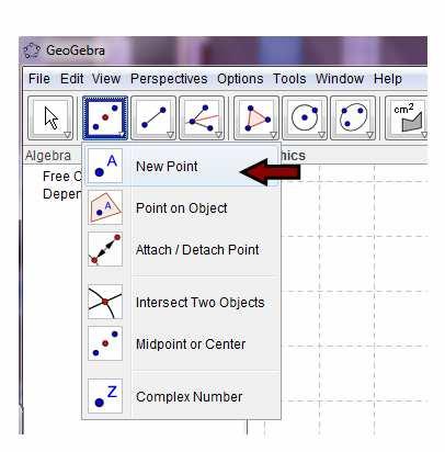 Choose the Segment between Two Points, and click on the two points that you ve created.