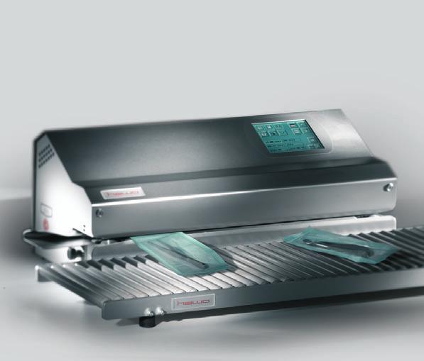 hm 3010/3020 DC-V/DC-VI Microprocessor-controlled rotary sealer with touch screen for sterile goods packaging (validatable process in accordance with ISO 11607) Simple compliance with ISO 11607.