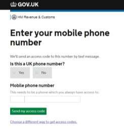 Select Yes if your number is a UK number and click No and enter the country if not. Then enter your preferred phone number.