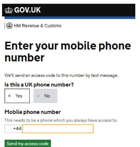 Step 10 Enter your mobile phone number