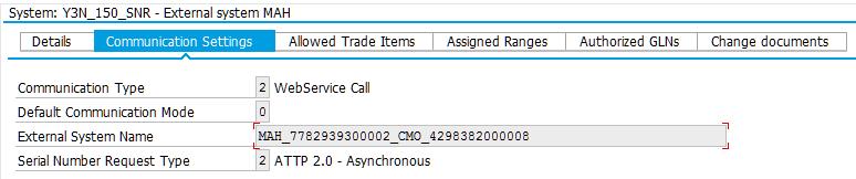 2 Settings in ATTP as a CMO The range definition assigned to a trade item must be maintained as external, and a system name provided.
