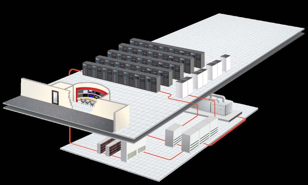 Premium Datacenter Floor Space Server Racks Air Conditioning