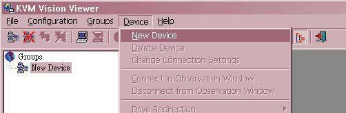 select New Device to create a new device Device Name: Enter a