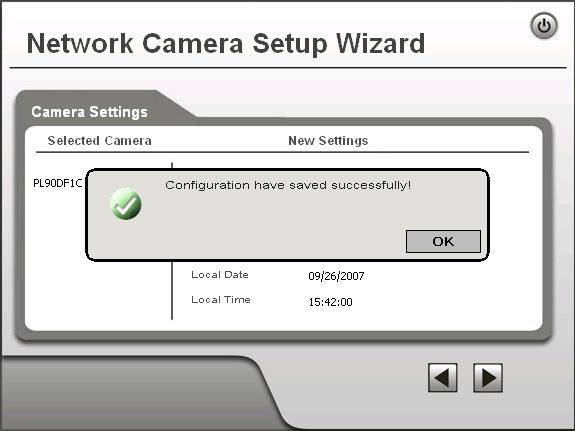 12. After confirming, the wizard will start to save the new settings as below screen. 13.