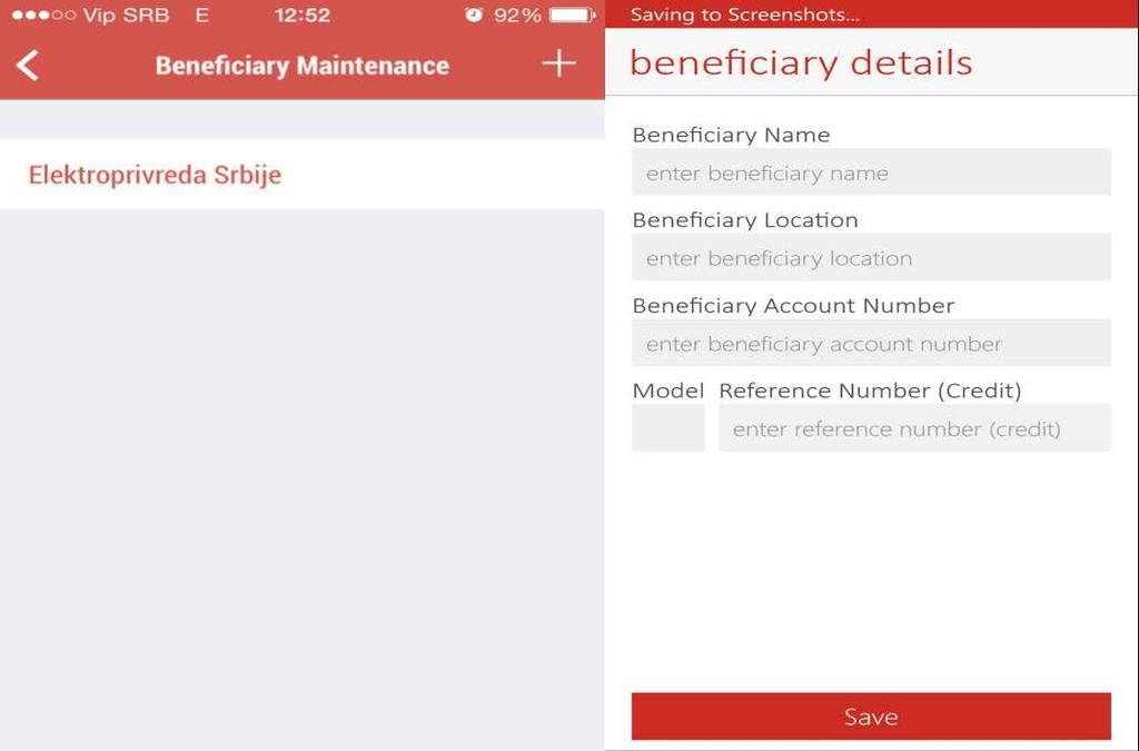 BENEFICIARY MAINTENANCE This option will enable you to enter you payment orders fast and easy, by entering list of predefined beneficiaries.