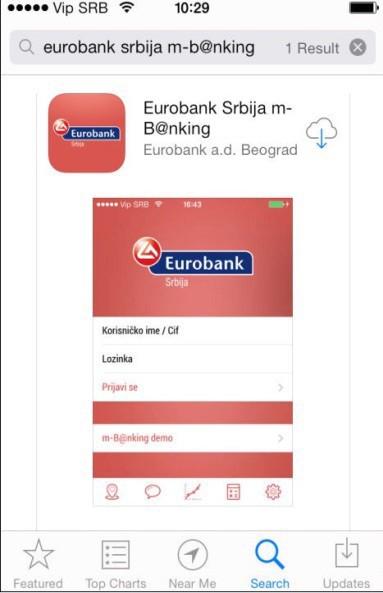 You should type in following key words: eurobank srbija